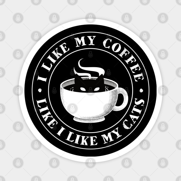 Black Coffee & Black Cats Magnet by ElectricFangs